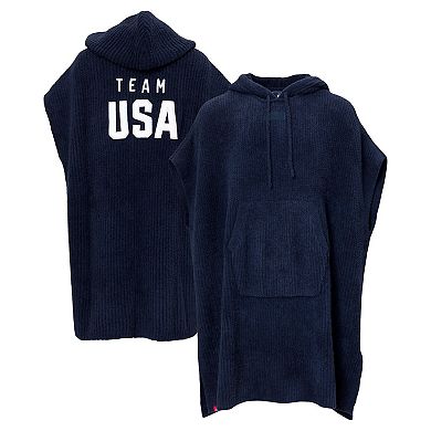 Unisex ALPHA Navy Team USA Barefoot Dreams CozyChic Hooded Rib Cozy