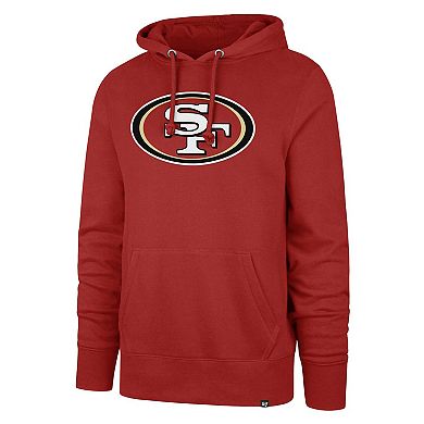 Men's '47 Scarlet San Francisco 49ers Imprint Headline Pullover Hoodie