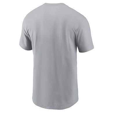 Men's Nike Gray Detroit Lions 2023 NFL Playoffs Iconic T-Shirt