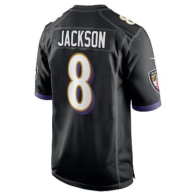 Men's Nike Lamar Jackson Black Baltimore Ravens Alternate Game Jersey