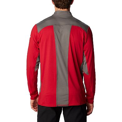 Men's Columbia Crimson Oklahoma Sooners Tech Trail™ Omni-Shade Quarter-Zip Top