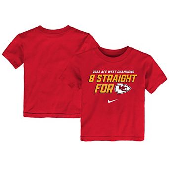 Toddler Nike Red Kansas City Chiefs Eight-Time AFC West Division Champions T-Shirt