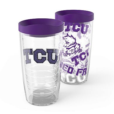 Tervis TCU Horned Frogs 2-Pack 16oz. Competitor & Emblem Tumbler Set