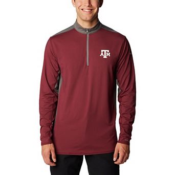 Men's Columbia Maroon Texas A&M Aggies Tech Trail™ Omni-Shade Quarter-Zip Top