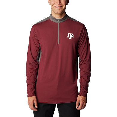 Men's Columbia Maroon Texas A&M Aggies Tech Trail™ Omni-Shade Quarter-Zip Top