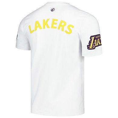 Unisex FISLL White Los Angeles Lakers Heritage Crest T-Shirt