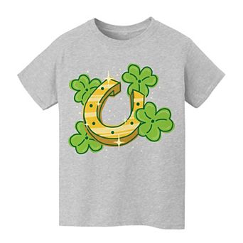 Kid's 8-20 Lucky Horseshoe St Patrick's Day Graphic Tee