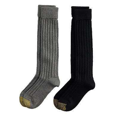 Women's GOLDTOE® 2-Pack Tuckstitch Knee-High Socks