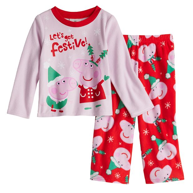 Toddler Girl Peppa Pig Holiday Pajama Set