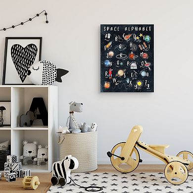 Space Alphabet Canvas Wall Art