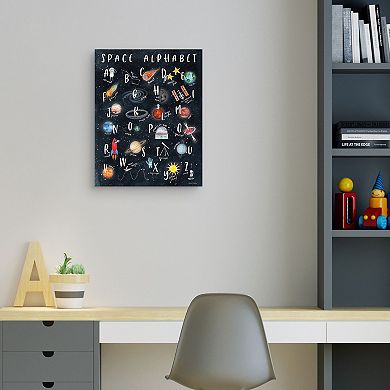 Space Alphabet Canvas Wall Art