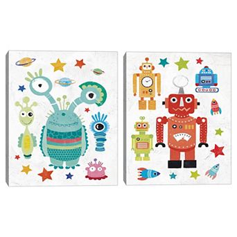 Out Of This World Canvas Wall Art 2 pc Set