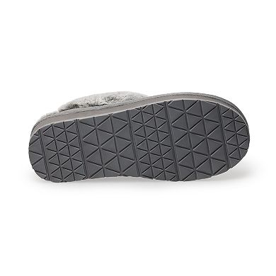 Women's Clarks® Faux Fur Suede Scuff Slippers