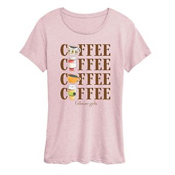 Women's Gilmore Girls Coffee Repeated Graphic Tee