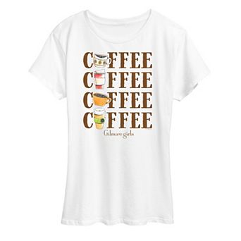 Women's Gilmore Girls Coffee Repeated Graphic Tee