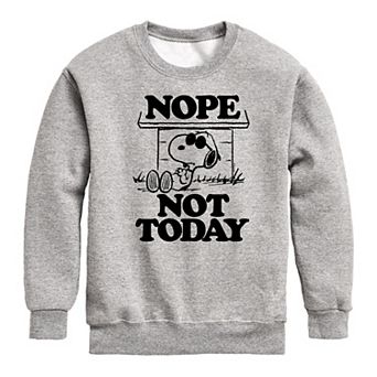 Boys 8-20 Peanuts Joe Cool Nope Not Today Fleece