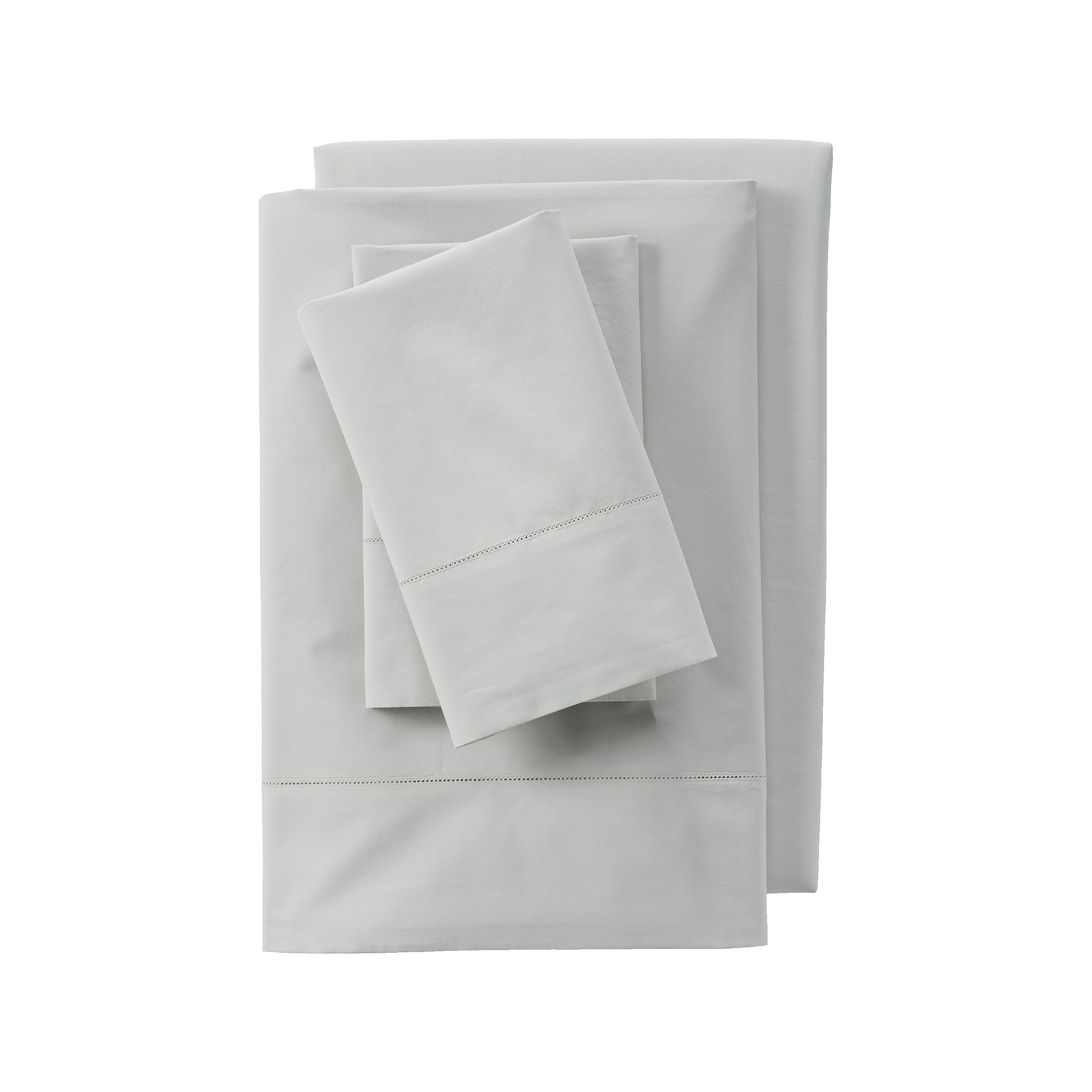 Lands End 300 Thread Count Cotton Percale Bed Sheet Set or 2-pack Pillowca