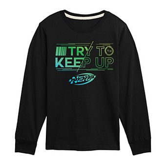 Boys 8-20 Nerf Try To Keep Up Long Sleeve Graphic Tee
