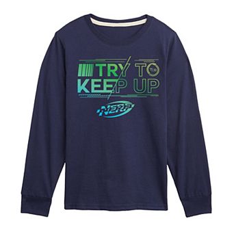 Boys 8-20 Nerf Try To Keep Up Long Sleeve Graphic Tee