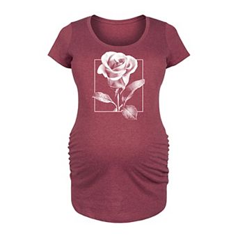 Maternity White Rose Graphic Tee