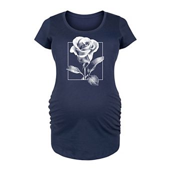 Maternity White Rose Graphic Tee