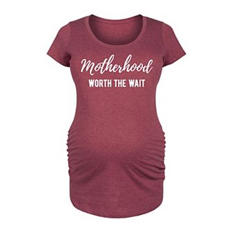 Maternity Motherhood Worth The Wait Graphic Tee
