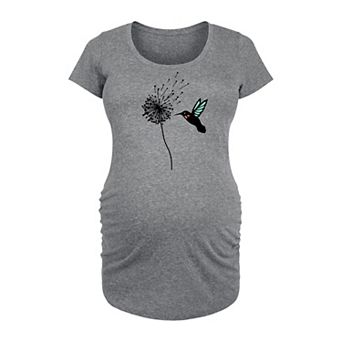 Maternity Hummingbird And Dandelion Graphic Tee
