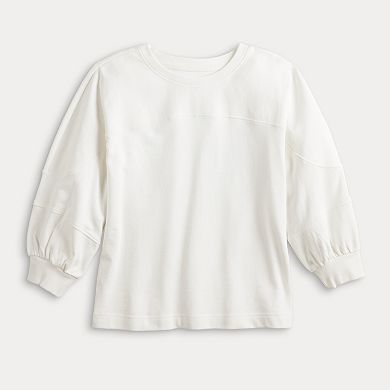 Women's Grey State Elbow Sleeve Seamed Sweatshirt