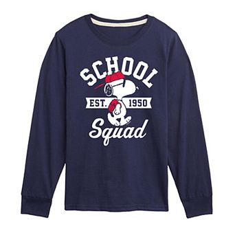 Boys 8-20 Peanuts Snoopy School Squad Long Sleeve Graphic Tee