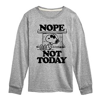 Boys 8-20 Peanuts Snoopy Nope Not Today Long Sleeve Graphic Tee