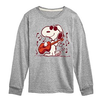 Boys 8-20 Peanuts Snoopy Guitar Long Sleeve Graphic Tee