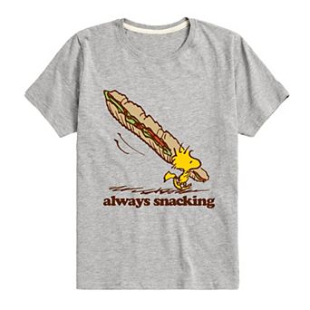Boys 8-20 Peanuts Woodstock Always Snacking Graphic Tee