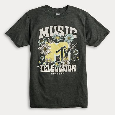 Men's MTV Flowers Logo Graphic Tee