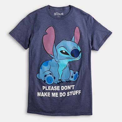 Men's Stitch Please Don't Make Me Do Stuff Graphic Tee