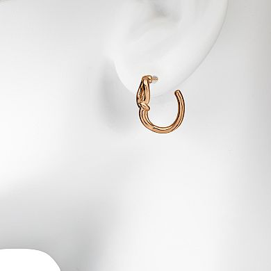 Emberly Gold Tone Linked Hoop Earrings