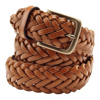 Men's Lands' End Leather Braid Belt