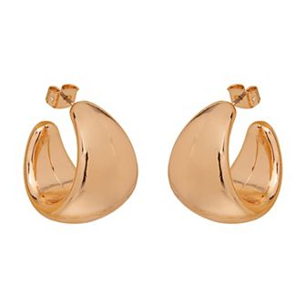 Emberly Gold Tone Small Chunky Hoop Earrings