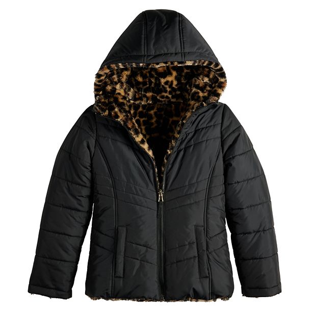 【MADDEN】FUNNY REVERSIBLE JACKET Girls 4-18 madden girl Reversible Puffer Jacket