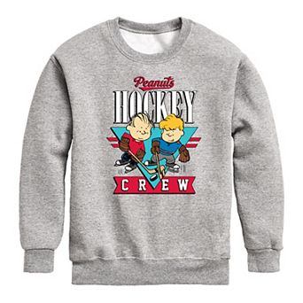 Boys 8-20 Peanuts Hockey Crew Fleece Sweatshirt