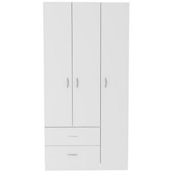 Eureka Three Door Armoire, Two Drawers, Rod