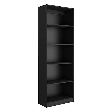 Tatum 3 Piece Living Room Set With 3 Bookcases, Black