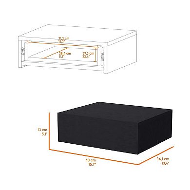 Vienna Floating Nightstand, Sleek Wall-mounted Design With Spacious Drawer Storage