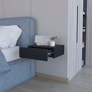 Vienna Floating Nightstand, Sleek Wall-mounted Design With Spacious Drawer Storage