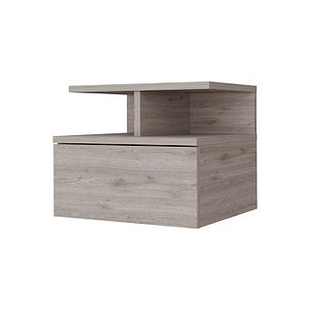 Augusta Floating Nightstand With 2 tier Shelf And 1-drawer