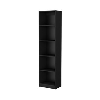 Sutton Slim Bookcase With Modern 5-shelf Design