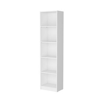 Sutton Slim Bookcase With Modern 5-shelf Design