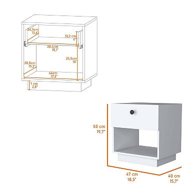 Sumter 1 Drawer Nightstand, Storage Shelf