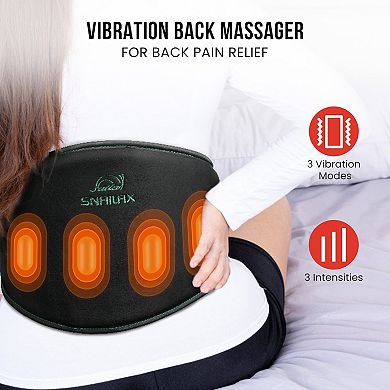 Snailax Lager Heating Pad For Cramps, Vibration Heat Pad For Back Pain Relief, Waist Wrap Belt