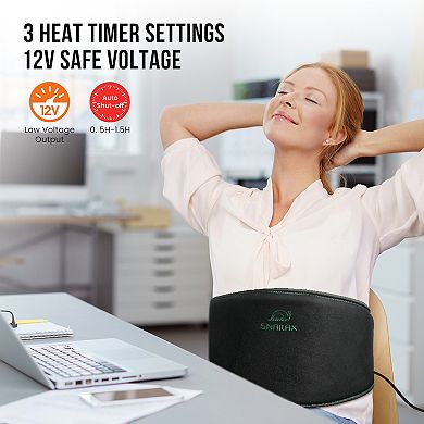 Snailax Lager Heating Pad For Cramps, Vibration Heat Pad For Back Pain Relief, Waist Wrap Belt