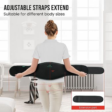 Snailax Lager Heating Pad For Cramps, Vibration Heat Pad For Back Pain Relief, Waist Wrap Belt